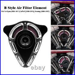 Turnable Air Cleaner Filter Red Intake For Harley Softail Breakout Fat Boy 00-15