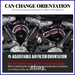 Turnable Air Cleaner Filter Red Intake For Harley Softail Breakout Fat Boy 17-23 Turnable Air Cleaner Filter Red Intake For Harley Softail Breakout Fat Boy 17-23