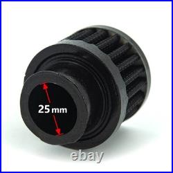 Universal Interface Motorcycle Auto Air Filter 25Mm Black Car Cone Cold Air Inta